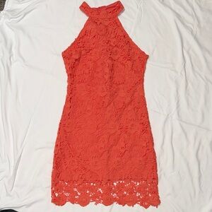 Orange Lace Dress